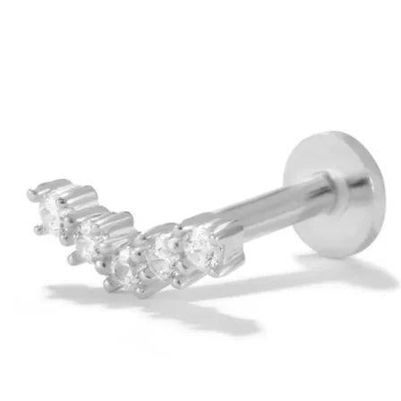 Brinco Rosqueado Labret em Prata Esterlina 925 – Piercing