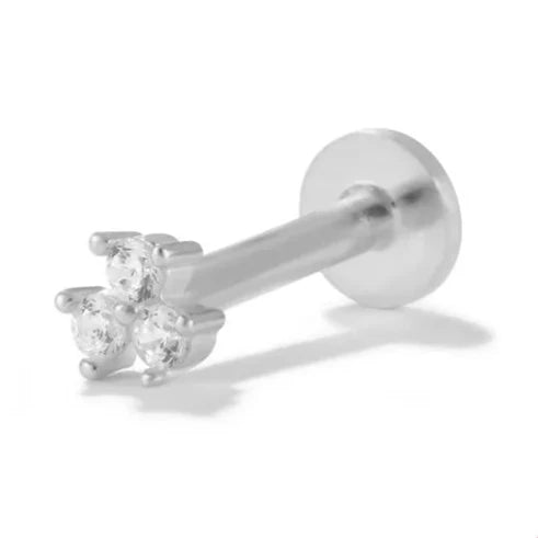 Brinco Rosqueado Labret em Prata Esterlina 925 – Piercing