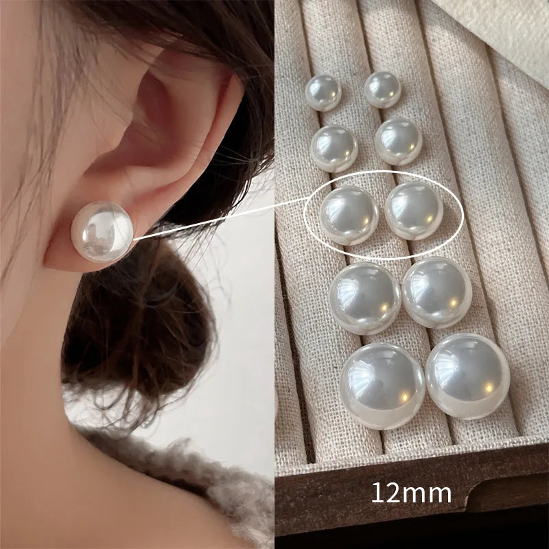 Brincos de Pérolas de Prata Esterlina 925 – Elegância Simples para Mulheres