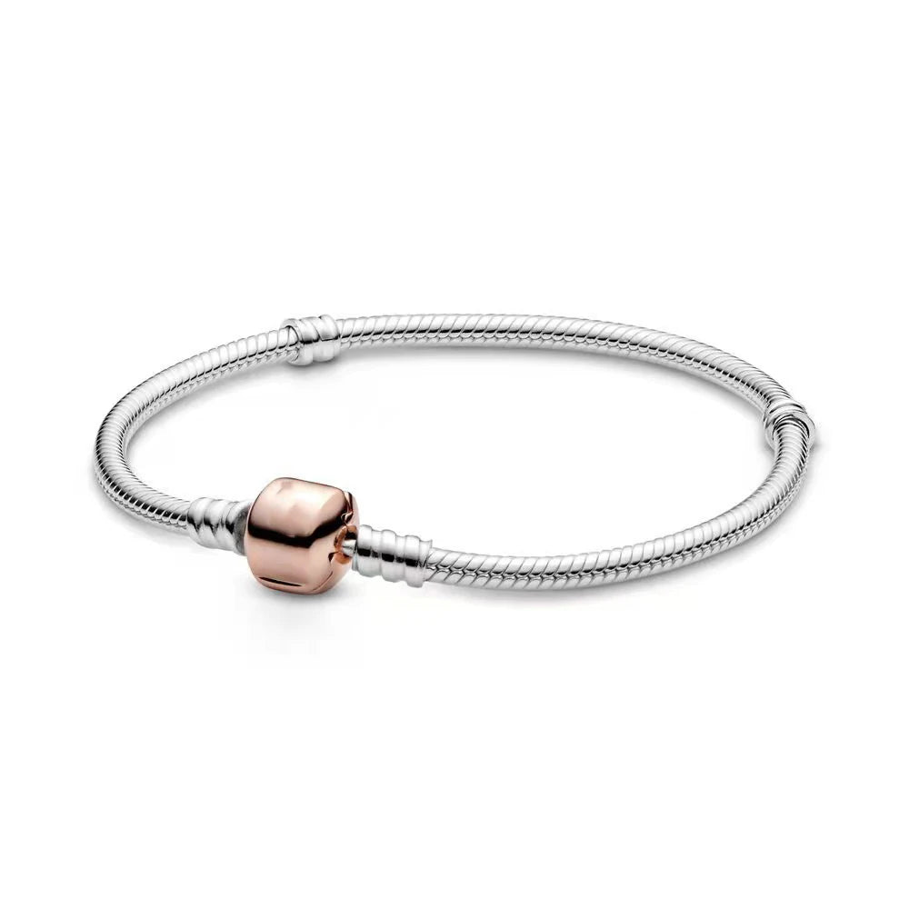 Pulseira em Prata Esterlina 925 – Estilo Clássico, Moda Personalizada e Design Snake Bone