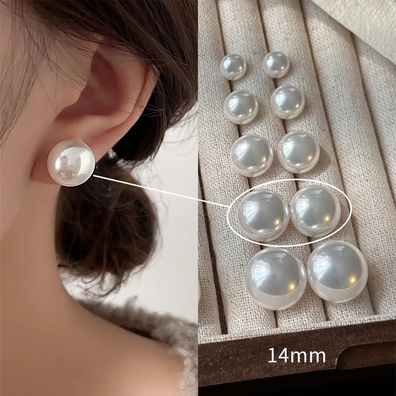 Brincos de Pérolas de Prata Esterlina 925 – Elegância Simples para Mulheres