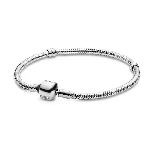 Pulseira em Prata Esterlina 925 – Estilo Clássico, Moda Personalizada e Design Snake Bone